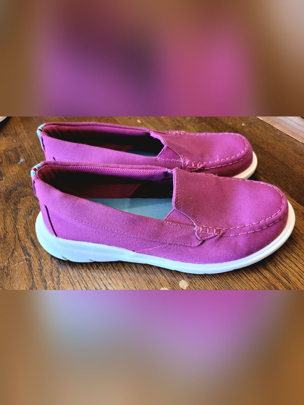 Sperry Women's Slip-On Moccasins in Bright Magenta